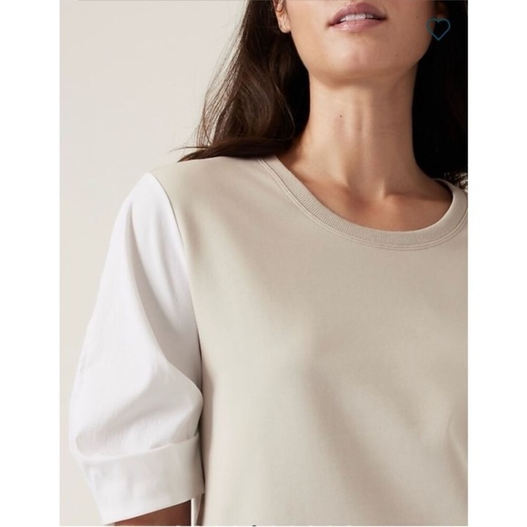 Athleta Harlow Hybrid Tee Shirt Top Beige White
Cotton Blend Size M - Picture 2 of 8